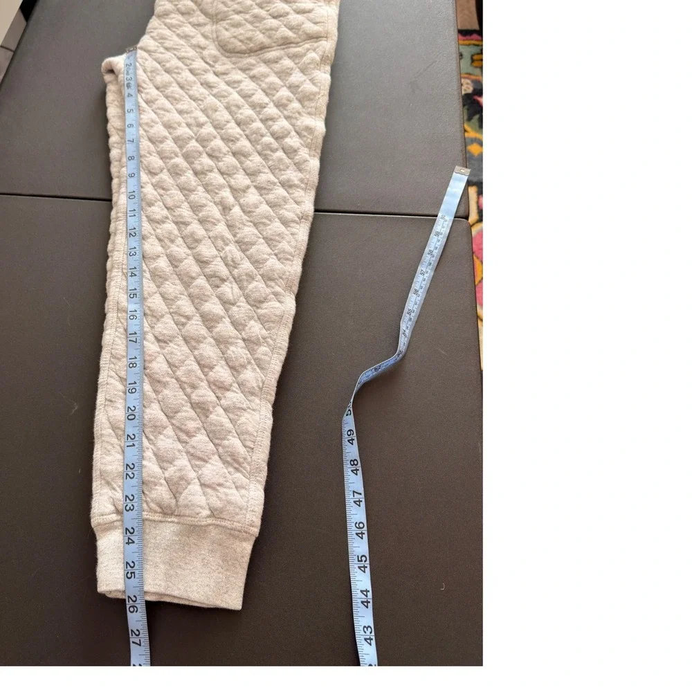 J. Crew Quilted Jogger Sweatpants Heather Gray Men's Casual Basic Medium - Picture 12 of 13